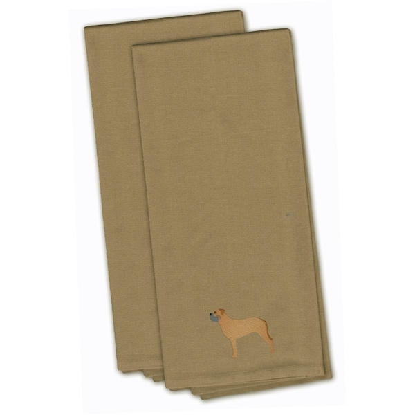 Carolines Treasures Bullmastiff Tan Embroidered Kitchen Towel - BB3471TNTWE
