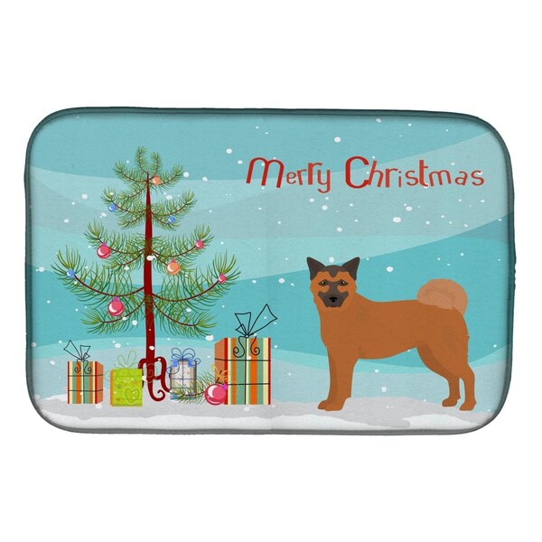 Carolines Treasures Chow Shepherd Christmas Tree Dish Drying Mat - CK3819DDM