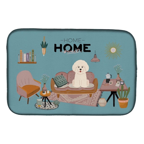 Carolines Treasures 14 x 21 in. Bichon Frise Sweet Home Dish Drying Mat - CK7920DDM