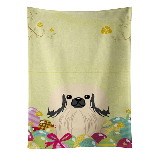 Carolines Treasures Easter Eggs Pekingnese Cream Kitchen Towel - BB6106KTWL