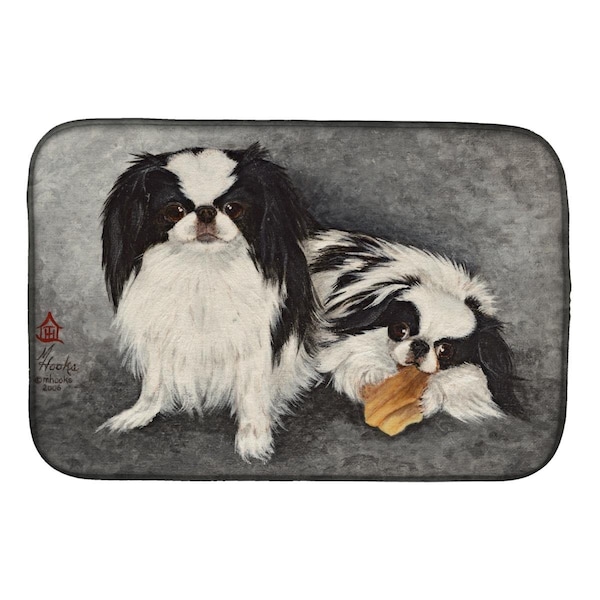 Carolines Treasures Japanese Chin Impress Dish Drying Mat - MH1050DDM