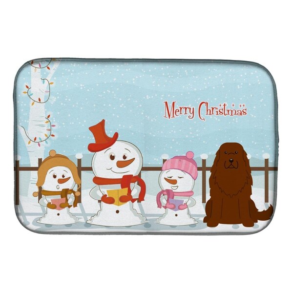 Carolines Treasures Merry Christmas Carolers Caucasian Shepherd Dog Dish Drying Mat - BB2381DDM