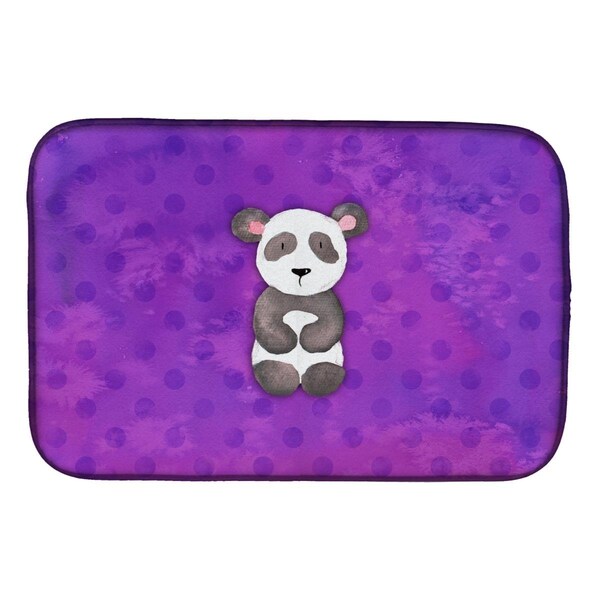Carolines Treasures Polkadot Panda Bear Watercolor Dish Drying Mat - BB7375DDM