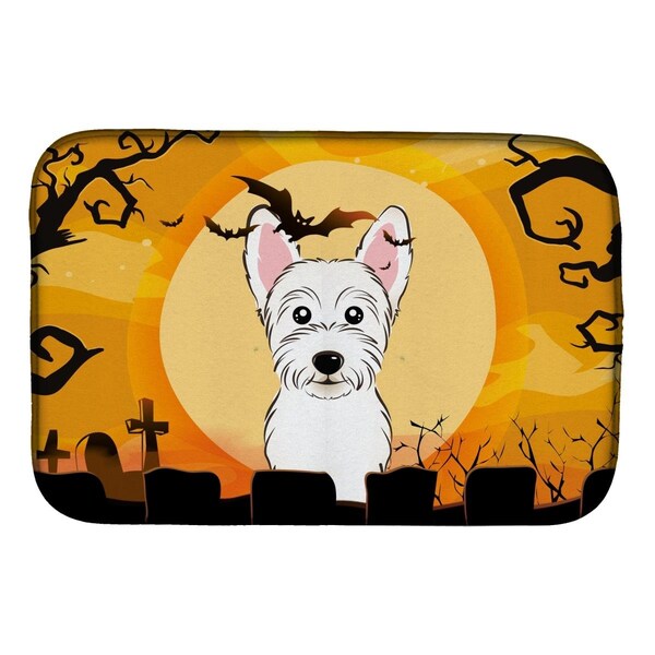 Carolines Treasures Halloween Westie Dish Drying Mat - BB1784DDM