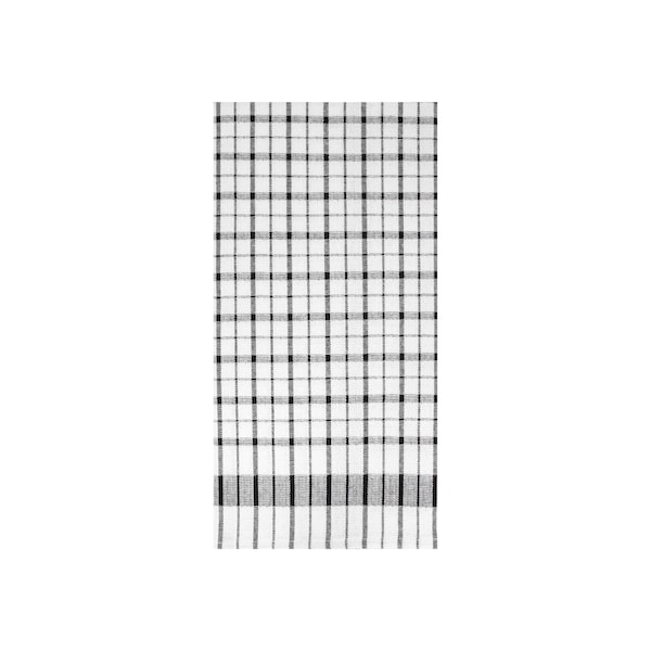 Ritz Wonder Kitchen Towel 100% Cotton Flat Wvn Lintless White/Black, PK 12 - 11787