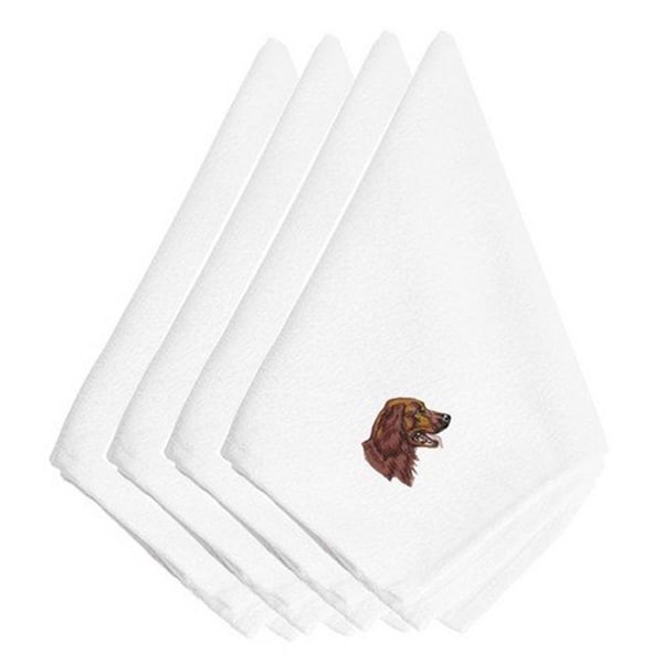 Carolines Treasures Irish Setter Embroidered Napkins, Set of 4 - EMBT2644NPKE