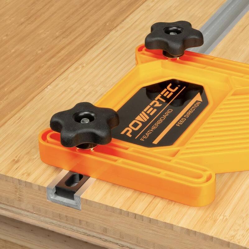 POWERTEC T-Track de inglete de aluminio de 48 pulgadas con barra en T de inglete - 71156