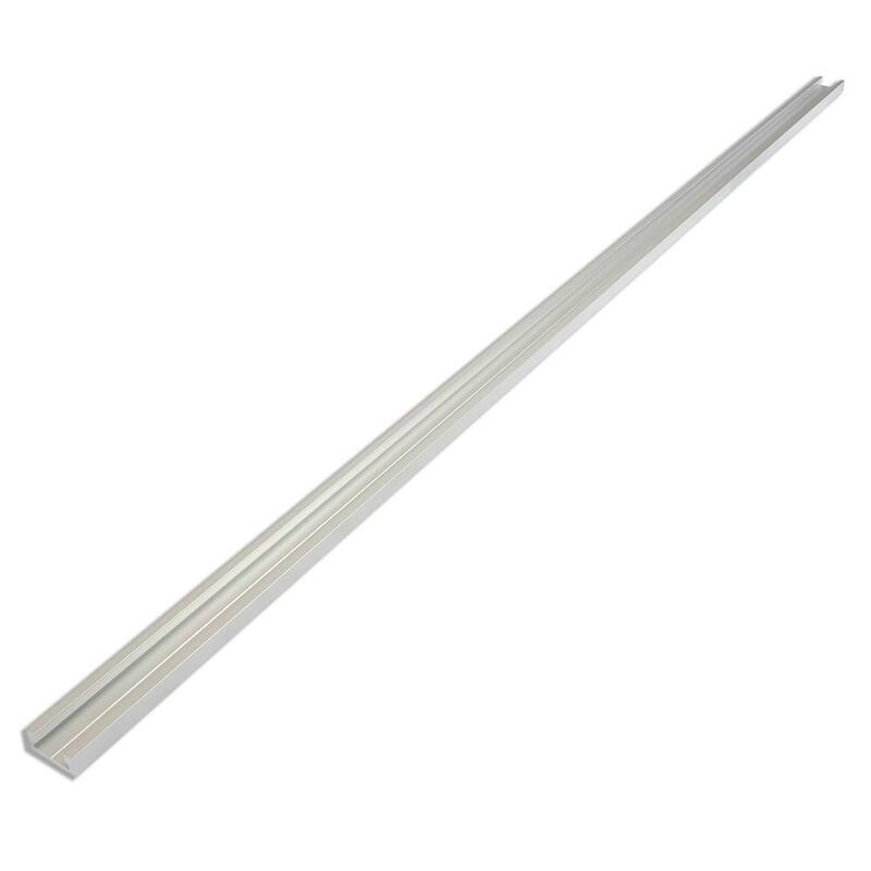 POWERTEC T-Track de inglete de aluminio de 48 pulgadas con barra en T de inglete - 71156