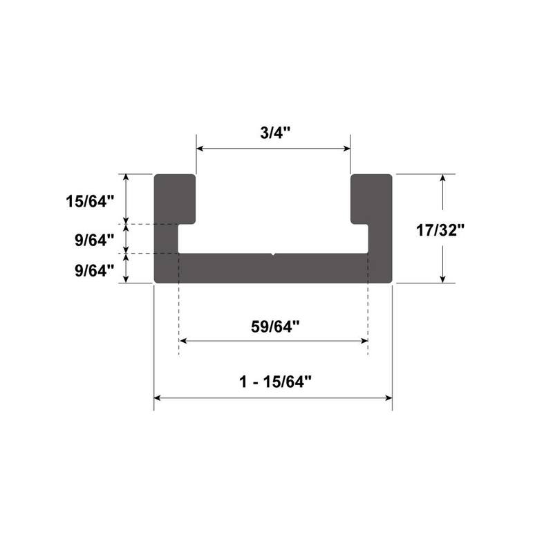 POWERTEC T-Track de inglete de aluminio de 48 pulgadas con barra en T de inglete - 71156