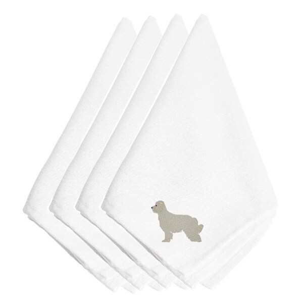 Carolines Treasures Pyrenean Shepherd Embroidered Napkins, Set of 4 - BB3418NPKE