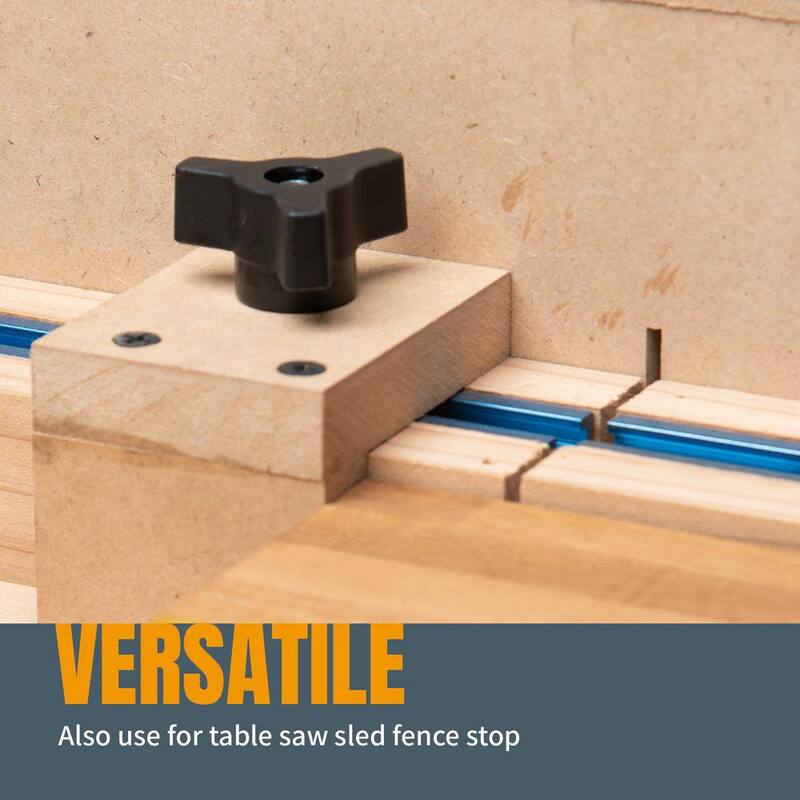 Tornillos, arandelas y perillas de riel en T POWERTEC 1/4-20 in. x 1-1/2 in. (Paquete de 10) - 71068