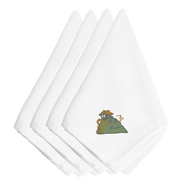 Carolines Treasures Halloween Graveyard Embroidered Napkins, Set of 4 - EMAI0008NPKE