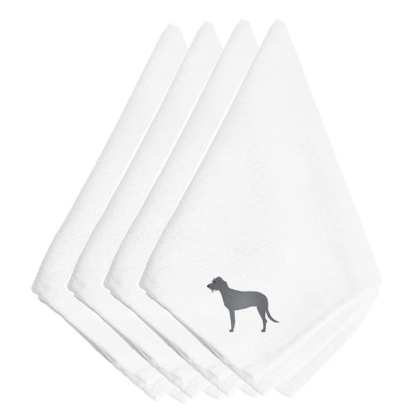 Carolines Treasures Irish Wolfhound Embroidered Napkins, Set of 4 - BB3403NPKE