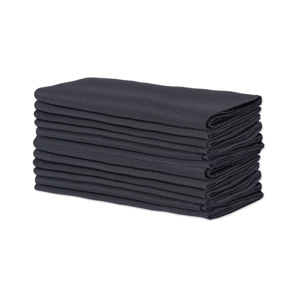 E-Living Store DII Black Commercial Quality 18x18 Napkin, 12PK - FBA43766