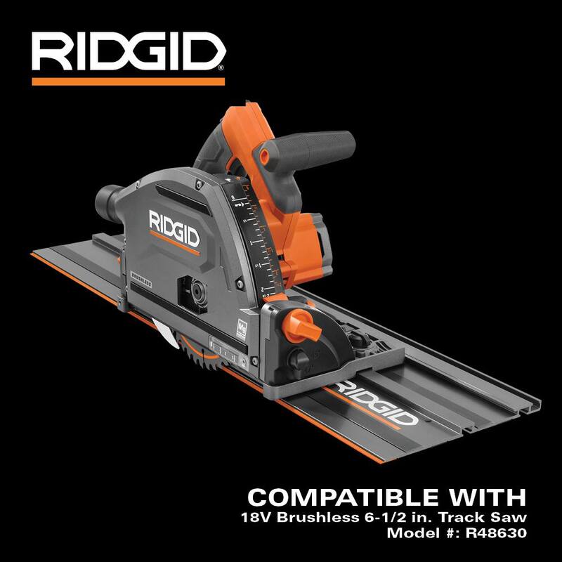 Guía de riel para sierra de mesa RIDGID de 55 pulgadas (2) rieles de 27.5 pulgadas (4) barras conectoras (1) llave de riel - AC55TS