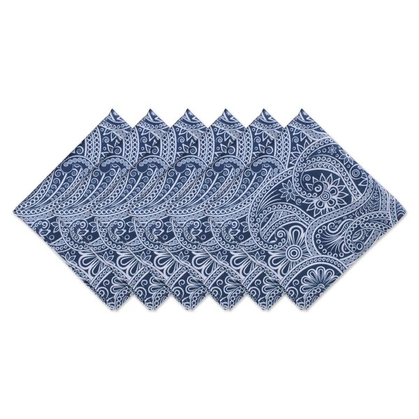 Fastfood Blue Paisley Print Outdoor Napkin - FA2567859