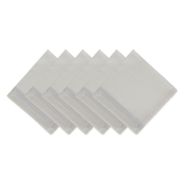 Fastfood Silver Sparkle Stripe Napkin Set - FA1541500