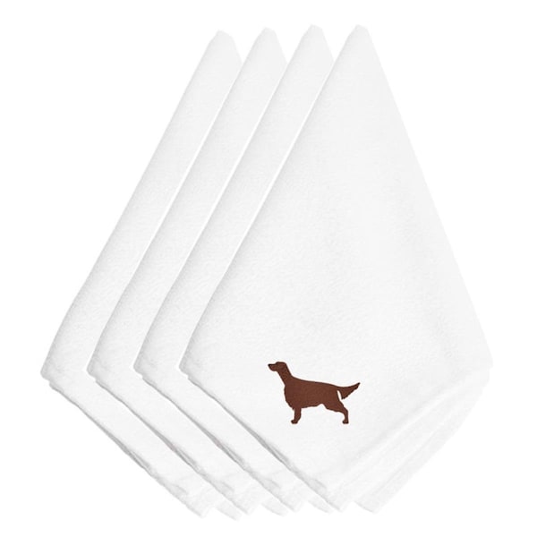 Carolines Treasures Irish Setter Embroidered Napkins, Set of 4 - BB3393NPKE