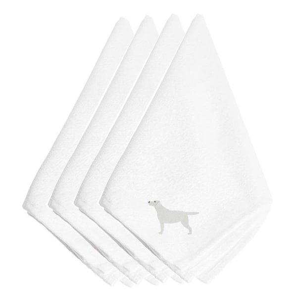 Carolines Treasures Yellow Labrador Retriever Embroidered Napkins, Set of 4 - BB3397NPKE