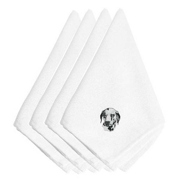 Carolines Treasures Dalmatian Embroidered Napkins, Set of 4, 4PK - EMBT1748NPKE