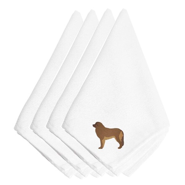 Carolines Treasures Leonberger Embroidered Napkins, Set of 4 - BB3458NPKE