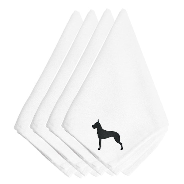 Carolines Treasures Great Dane Embroidered Napkins, Set of 4 - BB3475NPKE