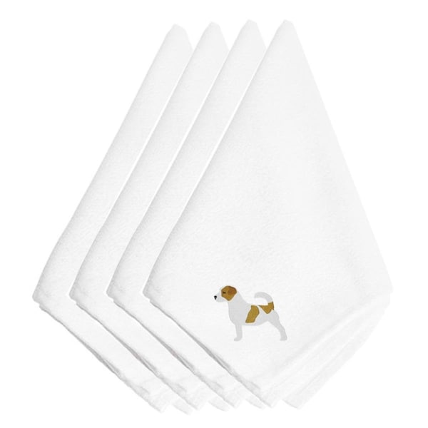 Carolines Treasures Jack Russell Terrier Embroidered Napkins, Set of 4 - BB3407NPKE