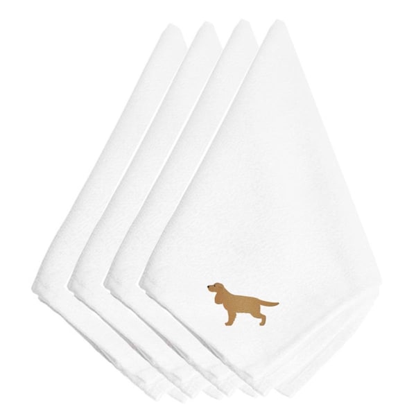 Carolines Treasures English Cocker Spaniel Embroidered Napkins, Set of 4 - BB3412NPKE