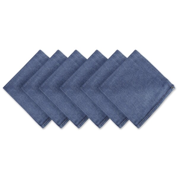 Fastfood Denim Embroidered Jeans Napkin Set of 6 - FA2219061