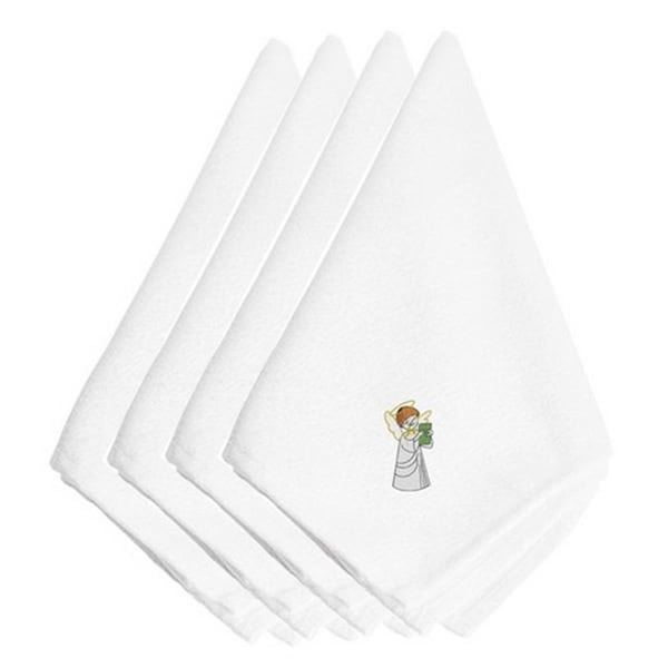 Carolines Treasures Christmas Angel Embroidered Napkins, Set of 4 - EMBT2071NPKE