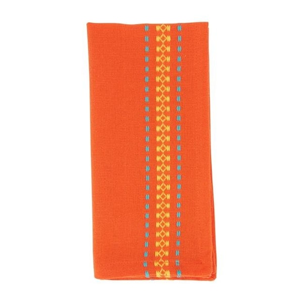 Saro Saro 2622.TO18S 18 in. Dobby Border Square Table Napkins - Set of 4 - 2622.TO18S
