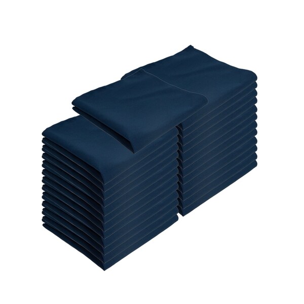 Monarch Brands Poly Spun Napkins , Navy Blue, 300PK - NAP-NBLUE-SPUN-CS