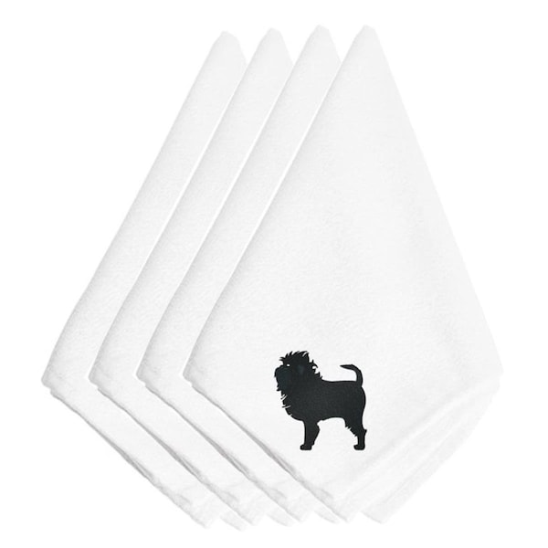 Carolines Treasures Affenpinscher Embroidered Napkins, Set of 4 - BB3448NPKE