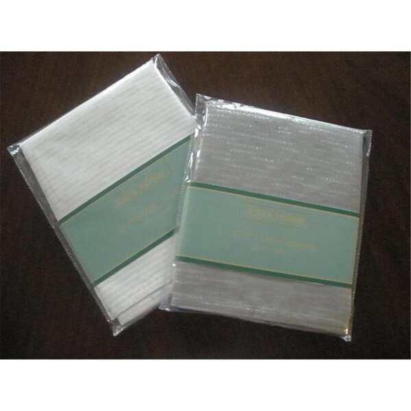 Fastfood LJC1104-1717PK-S Goldthread Fabric Napkins Set, Silver - FA2570259