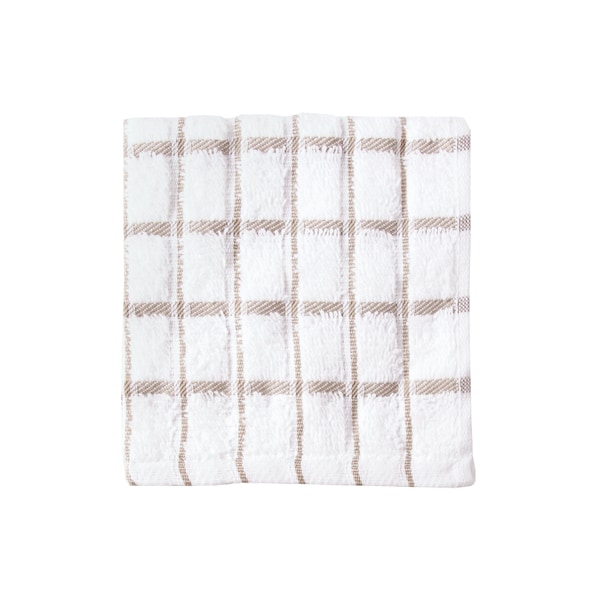 Ritz Cafe Check Dish Cloth White Ground/Natural Check - 9851200