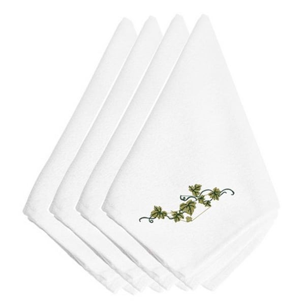 Carolines Treasures Fall Ivy Embroidered Napkins, Set of 4 - EMBT3820NPKE