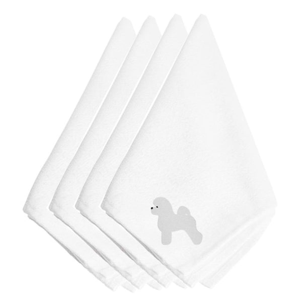 Carolines Treasures Bichon Frise Embroidered Napkins, Set of 4 - BB3445NPKE