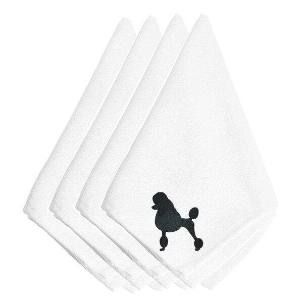 Carolines Treasures Poodle Embroidered Napkins, Set of 4 - BB3439NPKE