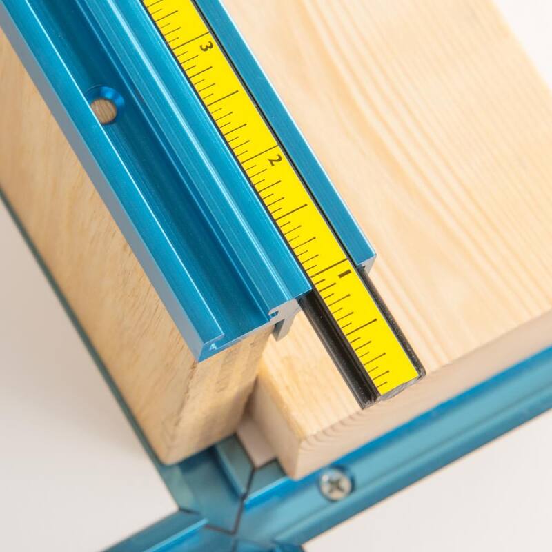 POWERTEC 36 pulgadas. Kit de tapa de cerca de doble riel en T de aluminio, cinta métrica adhesiva de derecha a izquierda e inserto de plástico - 71131