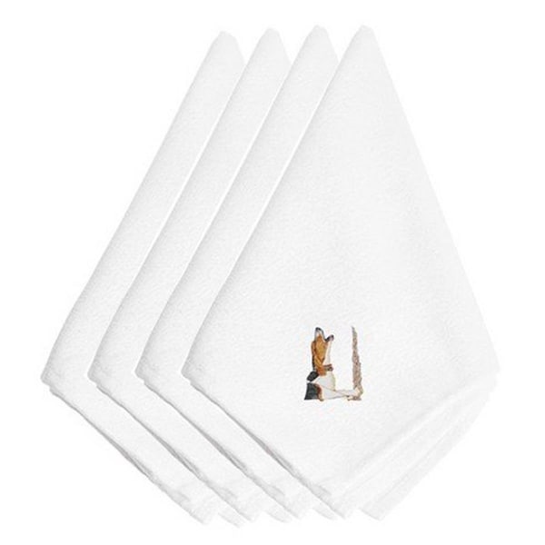 Carolines Treasures Coonhound Embroidered Napkins, Set of 4 - EMBT2711NPKE