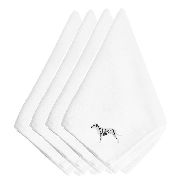 Carolines Treasures Dalmatian Embroidered Napkins, Set of 4 - BB3383NPKE
