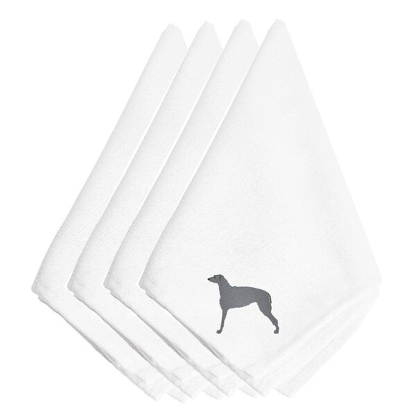 Carolines Treasures Scottish Deerhound Embroidered Napkins, Set of 4 - BB3396NPKE