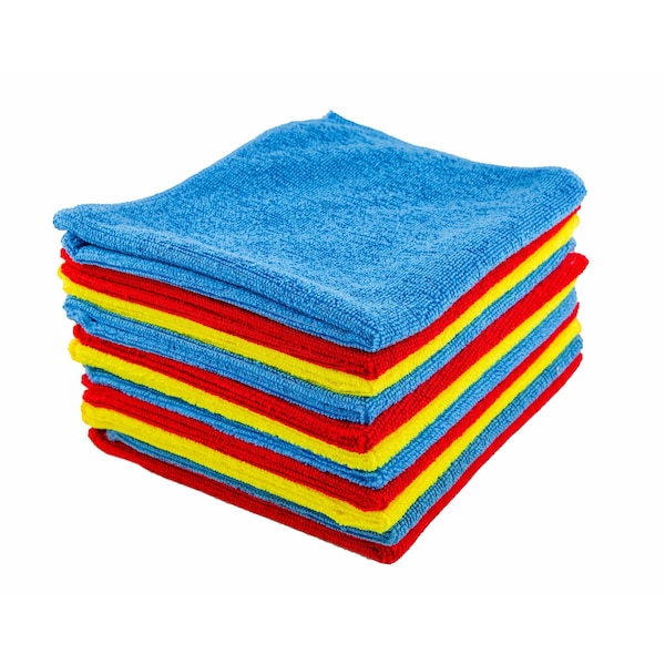 Dsv Standard Microfiber Cleaning Cloth, 13.8in x 15.7in, 12-PK - 86999