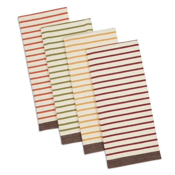 Fastfood Harvest Prep Stripe Woven Dish Towel Set - FA2567287