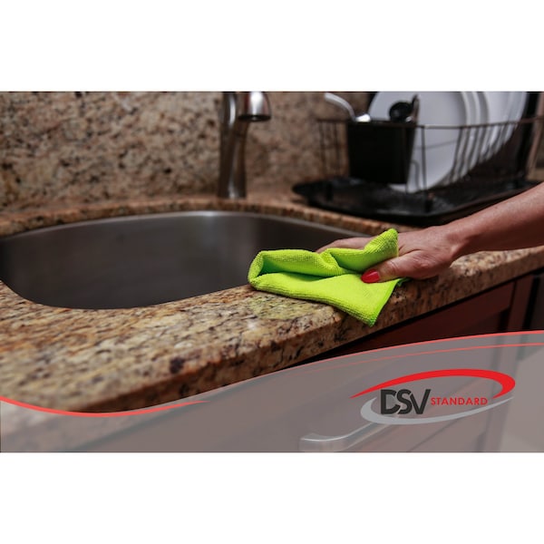 Dsv Standard Microfiber Cleaning Cloth, 11.8in x 13.8in, 24-PK - 96333A