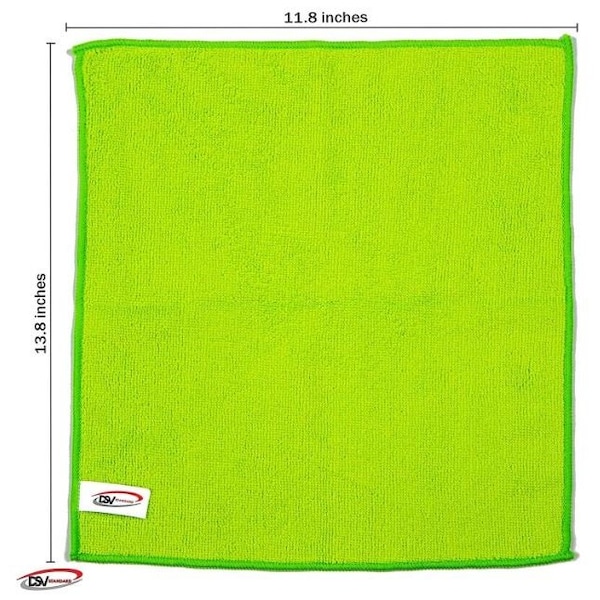 Dsv Standard Microfiber Cleaning Cloth, 11.8in x 13.8in, 24-PK - 96333A