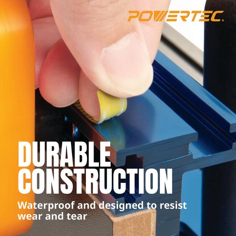 Cinta métrica autoadherible de derecha a izquierda POWERTEC de 4 pies de largo x 5/16 pulgadas de ancho x 1/128 pulgadas de grosor - 71134