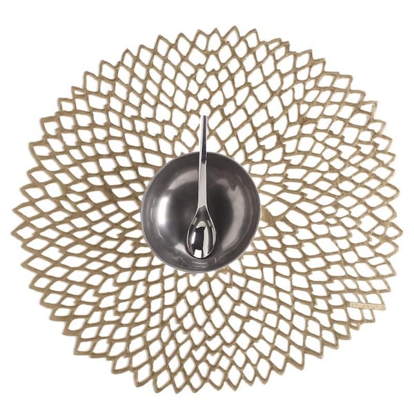 Chilewich Chilewich TerraStrand Brass Vinyl Placemats 15 in. L X 14 in. W - 100142-006