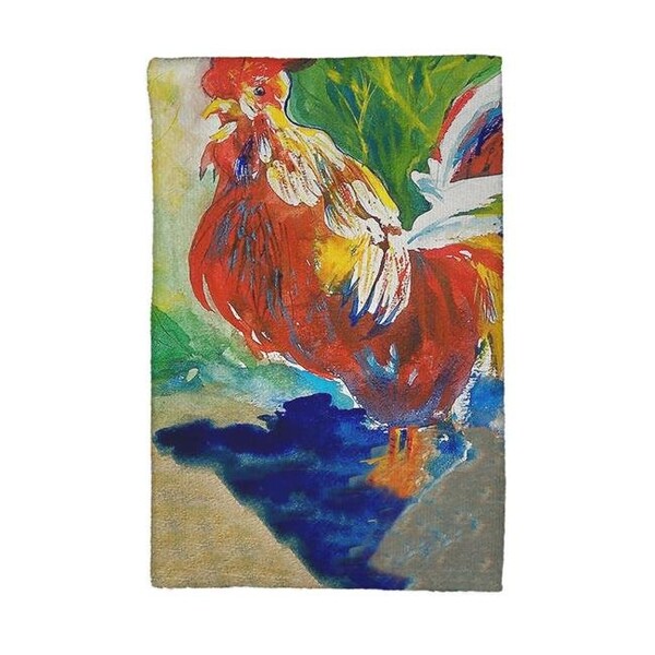 Betsy Drake Betsy Drake KT144 Red Rooster Kitchen Towel - KT144