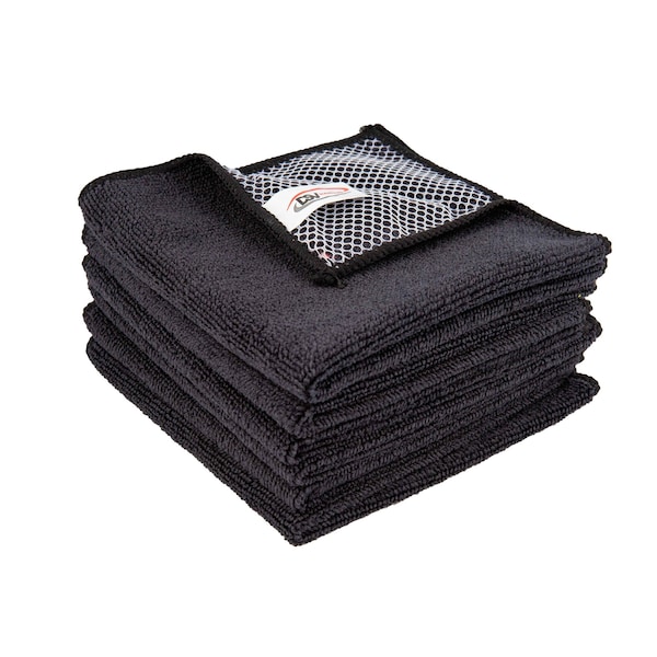 Dsv Standard Microfiber Dish Cloth with Poly Scour, 6PK - 86111